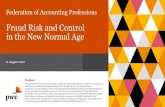 Fraud Risk and Control in the New Normal Age · WIFI hotspots Business impersonation techniques Phishing attempts Evolving financial crime ... Identify potential sources of electronic