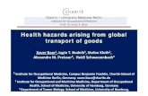 Health hazards arising from global transport of goods · Health hazards arising from global transport of goods Xaver Baur1,Lygia T. Budnik2, Stefan Kloth2, Alexandra M. 3Preisser2,