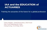 IAA and the EDUCATION of ACTUARIESactuaries.org/FUND/IAAFundSeminar_HongKong_2012/...INTERNATIONAL ACTUARIAL ASSOCIATION (IAA) Core Syllabus and Guidelines > IAA has adopted core syllabus