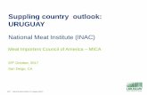 Suppling country outlook: URUGUAYThe TRQ is the largest limitation for Uruguay 1. The US beef market for Uruguay - Uruguay has 20.000 tons of the US beef TRQ, only 2,9% of the total.