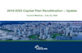 PRESENTATION - 2019-2022 Capital Plan Recalibration · 7/22/2020  · 2019-2022 Capital Plan Recalibration – Update . Council Meeting – July 22, 2020