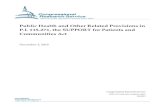 Public Health and Other Related Provisions in P.L 115-271 ... · Public Health and Other Related Provisions in P.L 115-271, the SUPPORT for Patients and Communities Act December 3,