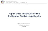 Open Data Initiatives of the Philippine Statistics Authority · Open Data Initiatives of the Philippine Statistics Authority Philippine Data Festival 16 November 2018 Manila ... Open