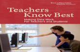 Teachers Know Best - ERIC · tell us about the challenges they face, and offer advice ... Product developers can better address teachers’ needs by: ... but also use current and