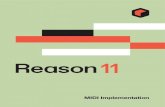 Reason 11 MIDI Implementation Chart Reason 11 MIDI Controller Chart MIDI Contr. # MIDI Controller Name