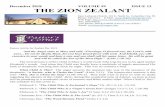 December 2018 VOLUME 59 ISSUE 12 THE ZION ZEALANT · 2018. 12. 19. · 6915 New Member Welcome 300.00 Block Party 1 ,ooo.oo Total Board of Outreach Board of Trustees 2,650.00 6115