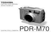 * Cover PDR-M70 E/F · PDR-M70 Digital Still Camera safely and correctly, read this Instruction Manual carefully before you start using the camera. Once you have finished reading