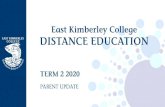 What is Distance Education? - East Kimberley College€¦ · distance education; correspondence, online programs, virtual classrooms, phone conferencing and face-to-face learning.