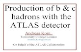 Production of b & c hadrons with the ATLAS detectorv17flavour.in2p3.fr/TuesdayAfternoon/Korn.pdf · Andreas Korn Recontre de Vietnam, Flavour, 13th August 8 Charm production cross