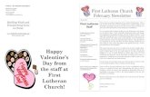 February 2015 First Lutheran · 2/1/2015  · PAGE 8 FIRST LUTHERAN CHURCH FEBRUARY 2015 FEBRUARY 2015 FIRST LUTHERAN CHURCH PAGE 5 First Lutheran Church Council Minutes Thursday,