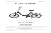 MONSTERPRO S501 FOLDING 20” Electric Bike · S501 20” Electric Folding Bicycle ©2019 MONSTERPRO 4 Product Layout Note: the illustrations in this user manual may differ slightly