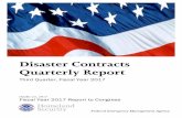 FEMA - Disaster Contracts Quarterly Report...Message from the Administrator October 23, 2017 I am pleased to present the following report, “Disaster Contracts Quarterly Report”