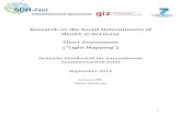 Research on the Social Determinants of Health in Germany ... · 3 1. Methods and scope This rapid assessment of the structures, activities and capacities in research on social determinants