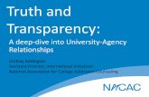 Truth and Transparency - ICEF€¦ · NACAC’s Recent Engagement March 2011 •Commission Convened February 2013 •Department of International Initiatives May 2013 •Commission
