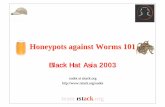 Honeypots against Worms 101 - Black Hat Briefings · 2015. 5. 28. · 9 About Honeypots • «€A honeypot is a security ressource whose value lies in being probed, attacked or compromised.€»,