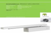ENVIRONMENTAL PRODUCT DECLARATION€¦ · - Cam-Motion® Door Closers are suitable for installation in all four mounting positions - Cam-Motion® Door Closers help to save energy