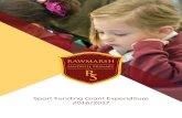 Sport Funding Grant Expenditure 2016/2017 · 2020. 4. 21. · Sport Funding Grant Expenditure 2016/2017 SANDHILL PRIMARY RAWMARSH S r Number of pupils (67) and pupil premium grant