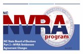 NC State Board of Elections Part 2 – NVRA Settlement ......Apr 24, 2019  · April 2019. TOPICS In-Person CoveredT ransactions ... Caseworkers must mail a Voter Registration Form