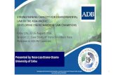 STRENGTHENING CAPACITY FOR ENVIRONMENTAL LAW IN THE … · Transboundary Haze Pollution –Possible political and legal settlement to the issue of transboundary haze pollution ASEAN