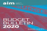 BUDGET BULLETIN 2020 - Aim€¦ · budget from units. IC 6-1.1-18-5 December 31 Deadline for the DLGF to certify budgets, tax rates, and tax levies unless a taxing unit in a county