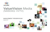 ValueVision Mediamedia.marketwire.com/attachments/EZIR/482/14196_VV...Multichannel Retailer Under the ShopNBC Brand 3 MULTICHANNEL RETAILING ON TV, INTERNET, MOBILE & SOCIAL “ShopNBC”