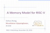 A Memory Model for RISC-V...I6: r2 = Ld a WMM allows: r1=0, r2=0 Monolithic memory P1 Reg state Store buffer Inv buffer P2 Reg state Store buffer Inv buffer