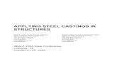 APPLYING STEEL CASTINGS IN STRUCTURES 2004 Steel Castings.pdf · Steel castings have the potential to provide new opportunities for reducing cost, improving performance, and facilitating