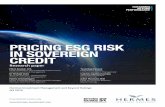 PRICING ESG RISK IN SOVEREIGN CREDIT · 1 2 3 Based on the strong relationship between ESG scores and sovereign CDS spreads, we derived a sovereign pricing model for ESG risk that