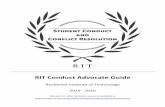 RIT Conduct Advocate Guide · Advocate Training are provided up to three times per semester. If an RIT Advocate has not worked as an advocate for a student during an academic year,