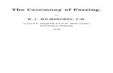 The Ceremony of Passing. - MasonicShop.com · Hence the three Degrees of Masonic progress, from (1) the darkness or benightedness of the natural reason, to (2) illumination (lumen)