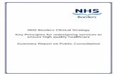 NHS Borders Clinical Strategy Key Principles for redesigning … · 2014. 9. 11. · redesigning our services to ensure high quality healthcare” was developed by NHS Borders with