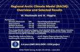 Regional Arctic Climate Model (RACM): Overview and Selected … · 2011. 3. 7. · Overview and Selected Results Participants: Wieslaw Maslowski (PI) - Naval Postgraduate School.