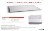 AKRIL TORBEX SHOWER BASE - Reece Group · The Posh Bristol shower base has a 9mm wide tile flange. Place the base against the framework, install water resistant plaster-board directly