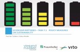 ECODESIGN BATTERIES –TASK 7.1 POLICY MEASURES ON … · Intro Ecodesign Batteries 02.05.2019 2 ED BATTERIES –TASK 7 POLICY MEASURES ON SUSTAINABILITY Objectives: potential policy