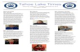 Tahoe Lake Times - Tahoe-Truckee Unified School District · 2019. 1. 24. · Tahoe Lake Times Tahoe City, California — Thursday, December 20, 2018 “Just Read it People” Ms.