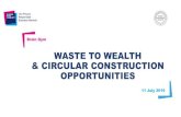 WASTE TO WEALTH & CIRCULAR CONSTRUCTION ......WASTE TO WEALTH –A CALL TO ACTION•12 years to mitigate risk of catastrophic climate change and reverse destruction of natural habitats