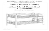 Atlas Metal Bunk Bed Aluminium - Julian Bowen · 9c m ATLAS BUNK BED Product Code - ATL001/ATL004 Distributed by: Julian Bowen Limited Bentick House, Park Lane Business Park, Kirkby-in-Ashfield,