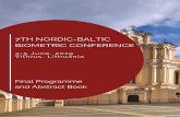 BIOMETRIC CONFERENCE 7TH NORDIC-BALTICfiles.razzby.com/95/General/1559646481_NBBC19_Abstract_book.pdf · Chair: Tadas Danielius, Lithuania CS5: Trends and Trajectories Chair: Theis