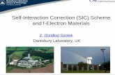 Self-Interaction Correction (SIC) Scheme and f-Electron Materialsnano-bio.ehu.es/files/Self-Interaction_Correction_(SIC... · 2014. 2. 9. · Self-interaction corrected (SIC)-LDA: