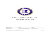 Renco Electronics, Inc. Quality Manual · 2019. 12. 19. · Proprietary Material of Renco Electronics Inc. FRM‐MR‐02 595 International Place, Rockledge, FL 32955 USA Rev. 6 1.