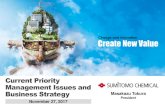 Current Priority Management Issues and€¦ · 7 Create New Value Current Priority Management Issues and Business Strategy FY2016 FY2017 (Forecast) Change Reason for Change Specialty