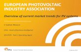 EUROPEAN PHOTOVOLTAIC INDUSTRY ASSOCIATION · INDUSTRY ASSOCIATION Overview of current market trends for PV systems Ir Gaëtan Masson EPIA - Head of Business Intelligence IEA-PVPS