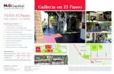Galleria on El Paseo 73-111 El Paseo - LoopNet · The world famous El Paseo shopping district features over 300 world-class shops, clothing boutiques, art galleries, jewelers, fine