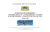 Coláiste Mhuire Co-Ed - PROGRAMME/ SUBJECT CHOICE FOR … · UCC, NUI Galway,UCD, NUI Maynooth, Pontifical University of St Patrick’s College Maynooth, St Angela’s College Sligo