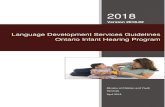 Language Development Services Guidelines Ontario Infant ... Language Develo… · Language Development for Children who are D/deaf or hard of hearing, which provides supplementary