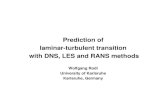 Prediction of laminar-turbulent transition with DNS, LES and RANS …files.asme.org/Divisions/FED/16294.pdf · 2008. 11. 7. · - straight lines indicate laminar flow Laminar Flow