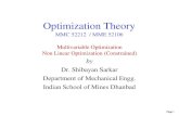 Functions of a Single Variableshibayan/MCC 52105... · Multivariable Optimization Non Linear Optimization (Constrained) ... associated unconstrained function called a penalty function.