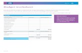 Budget worksheet · (Rev. /2) 1 Budget worksheet. Use this worksheet to better understand the money that’s going in and out of your accounts every month. Calculating your cash flow