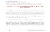 India Tajikistan Relations: Prospects and Challenges doc/2018/IJRSS... · India – Tajikistan Relations: Prospects and Challenges Amina Bibi* Introduction India and Tajikistan share