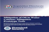 Mitigation of Oil in Water Column: Mitigation Prototype Tests · Phase II-B (Prototype Development and Demonstration). This phase of the project involved demonstrating two mitigation
